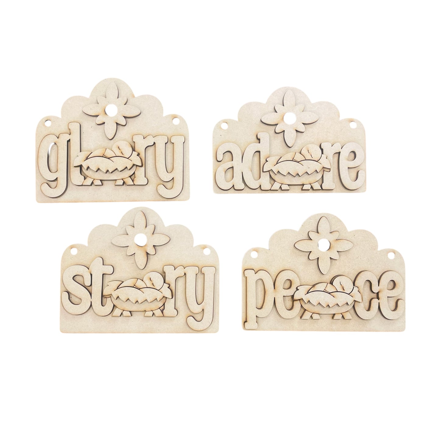 Tealight Manger Ornaments-unfinished