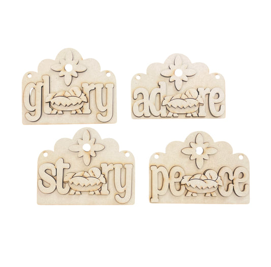 Tealight Manger Ornaments-unfinished