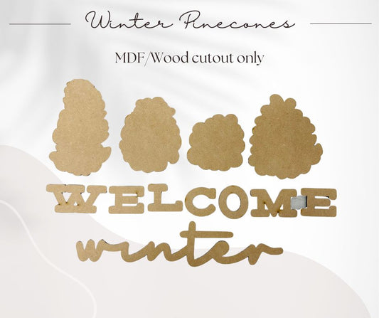 Winter Pinecones - Unfinished Cutouts