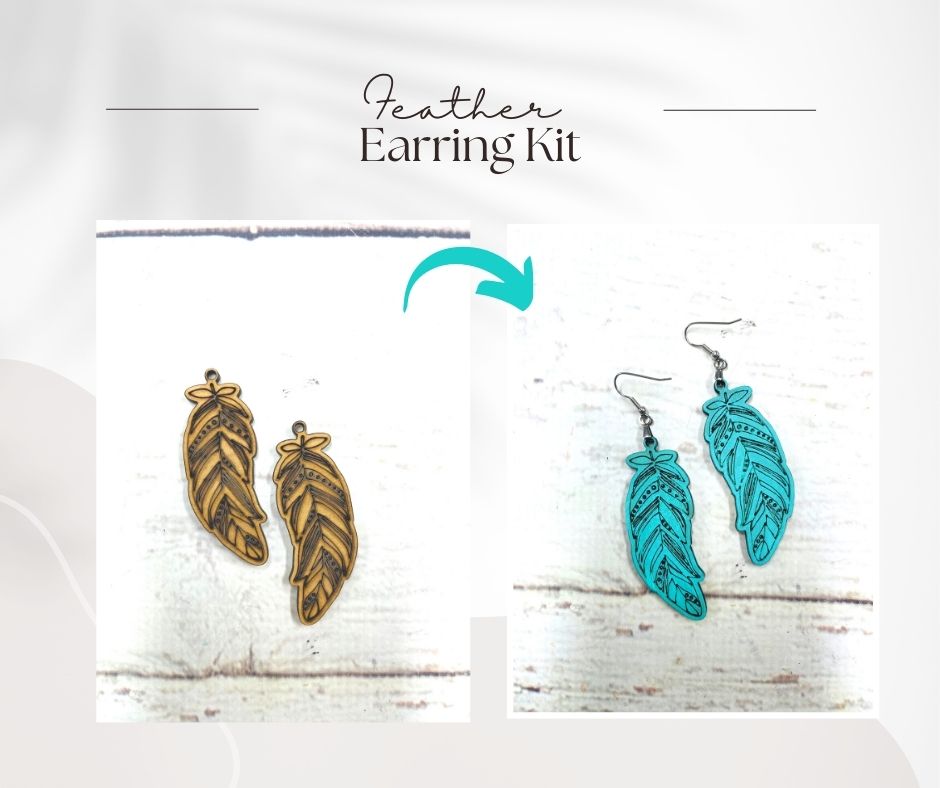Feather Earring Kit - DIY paint it yourself