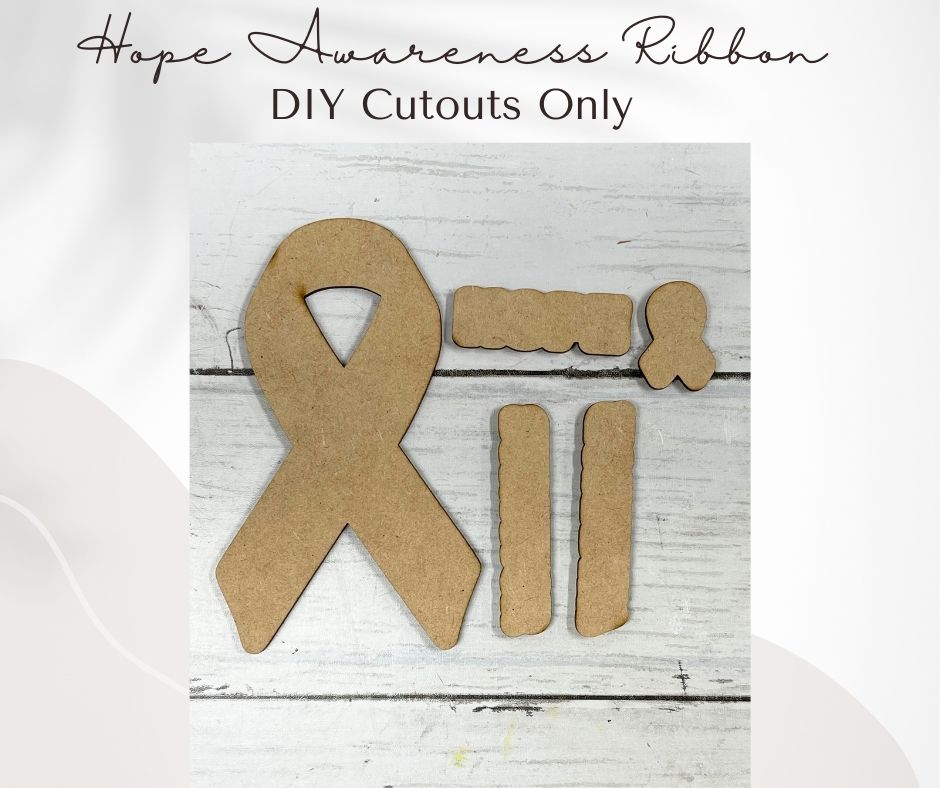 Hope Awareness Ribbon - Cutouts
