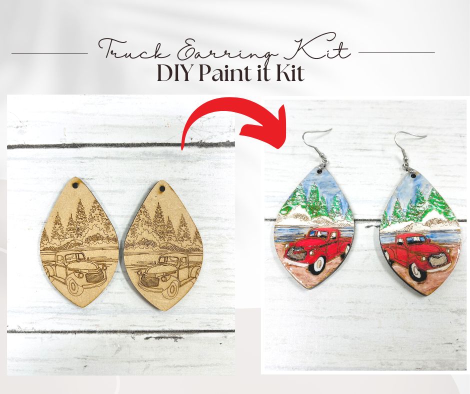 Truck Earring Kit - Paint it Yourself DIY